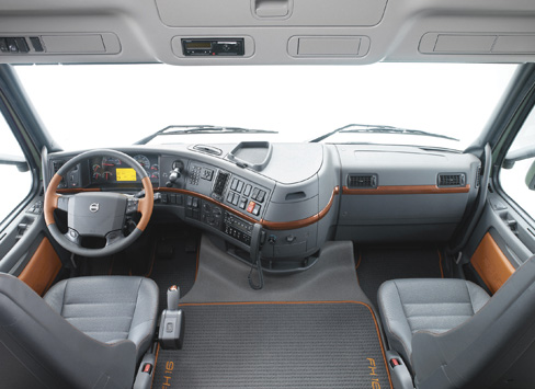Volvo truck interior
